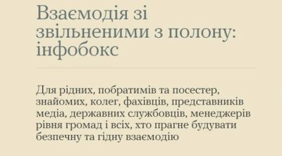 Взаємодія зі звільненими з полону: як подбати про підтримку словами та діями