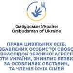 Права цивільних осіб, позбавлених особистої свободи внаслідок збройної агресії проти України, зниклих безвісти за особливих обставин, та членів їхніх сімей (Дорожня карта)